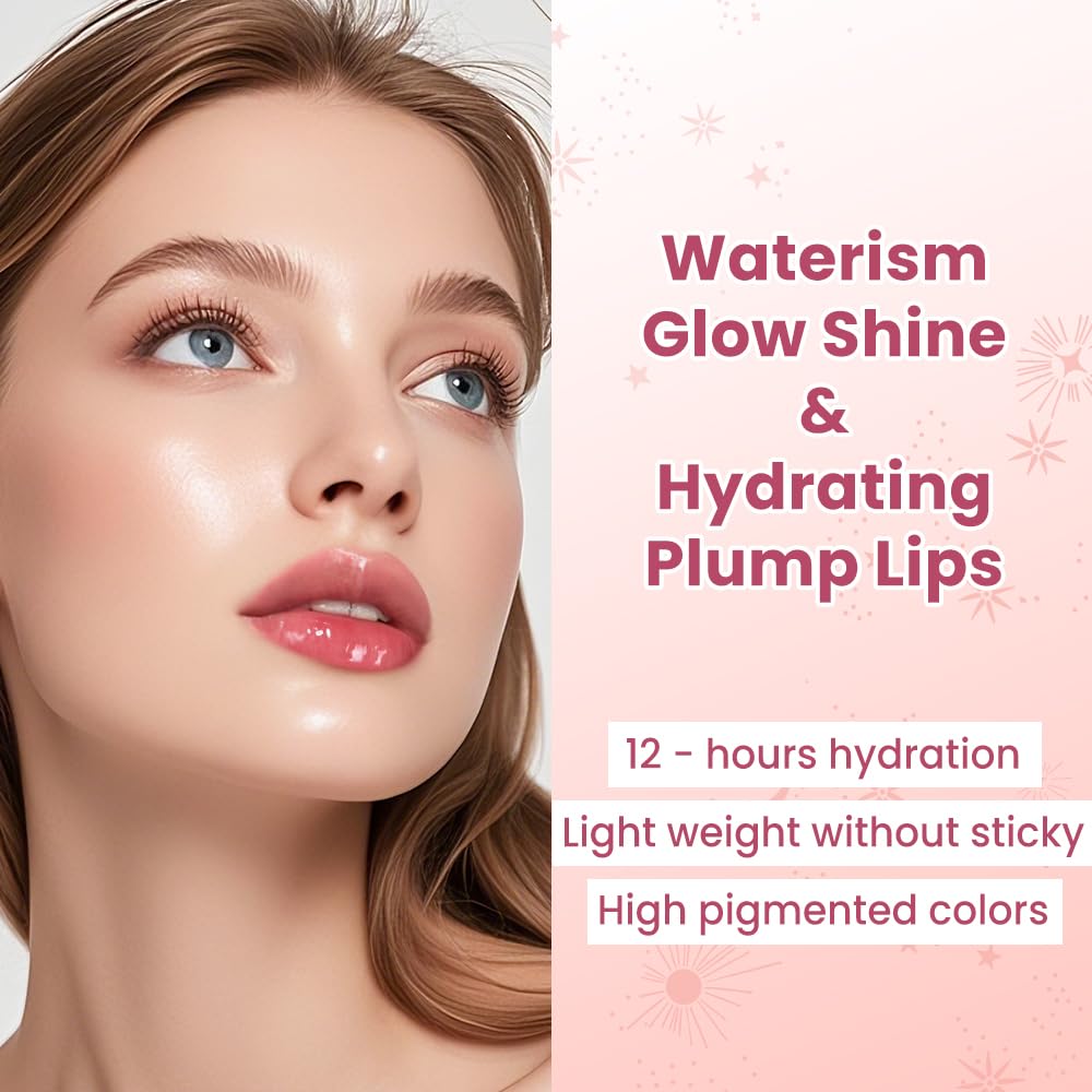 Catkin Glossy Lip Balm tinted gloss finish on lips for natural glow.