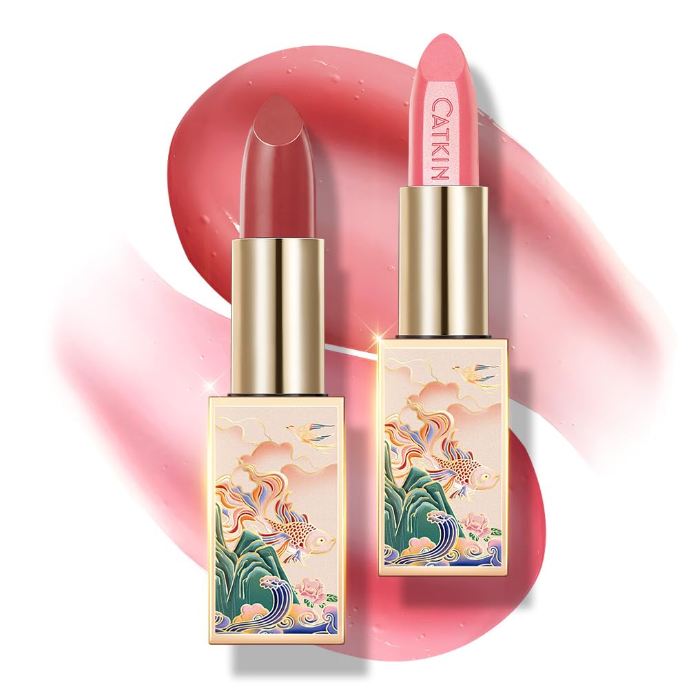 Catkin lip balm color-changing case showing a customizable lip glow.