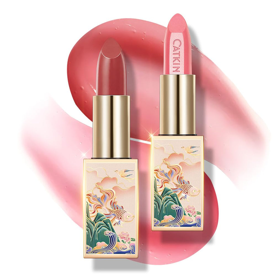 Catkin lip balm color-changing case showing a customizable lip glow.