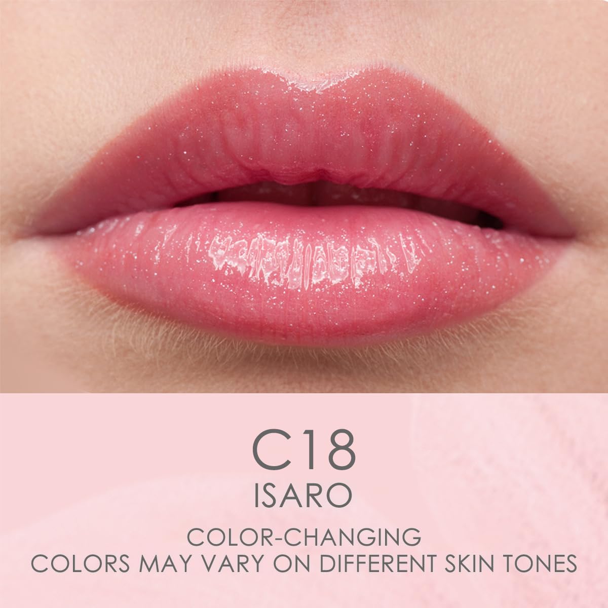 Catkin lip balm color-changing swatches reveal natural pink tint.