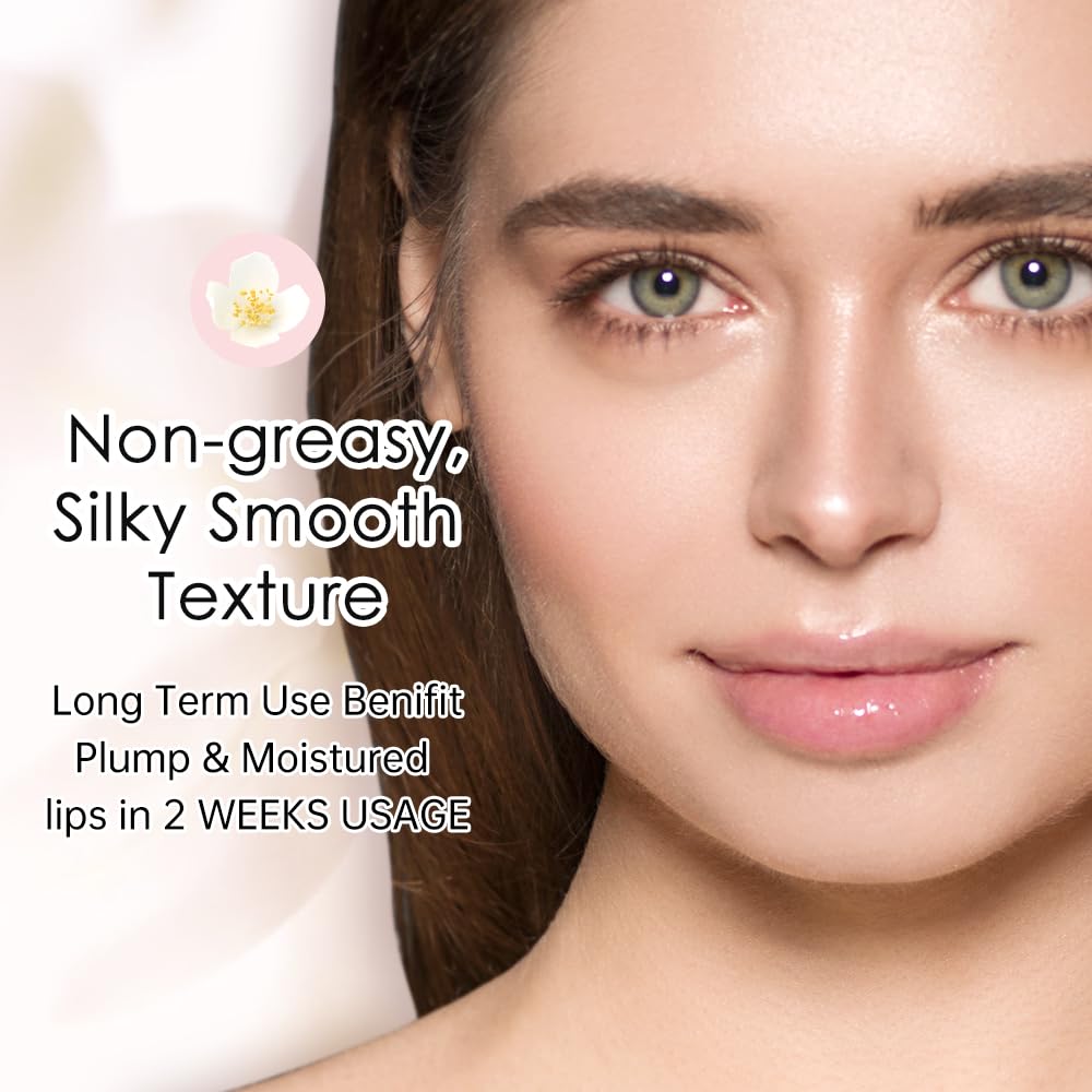 Catkin lip balm applies clear, then reveals pink tint and shimmer.