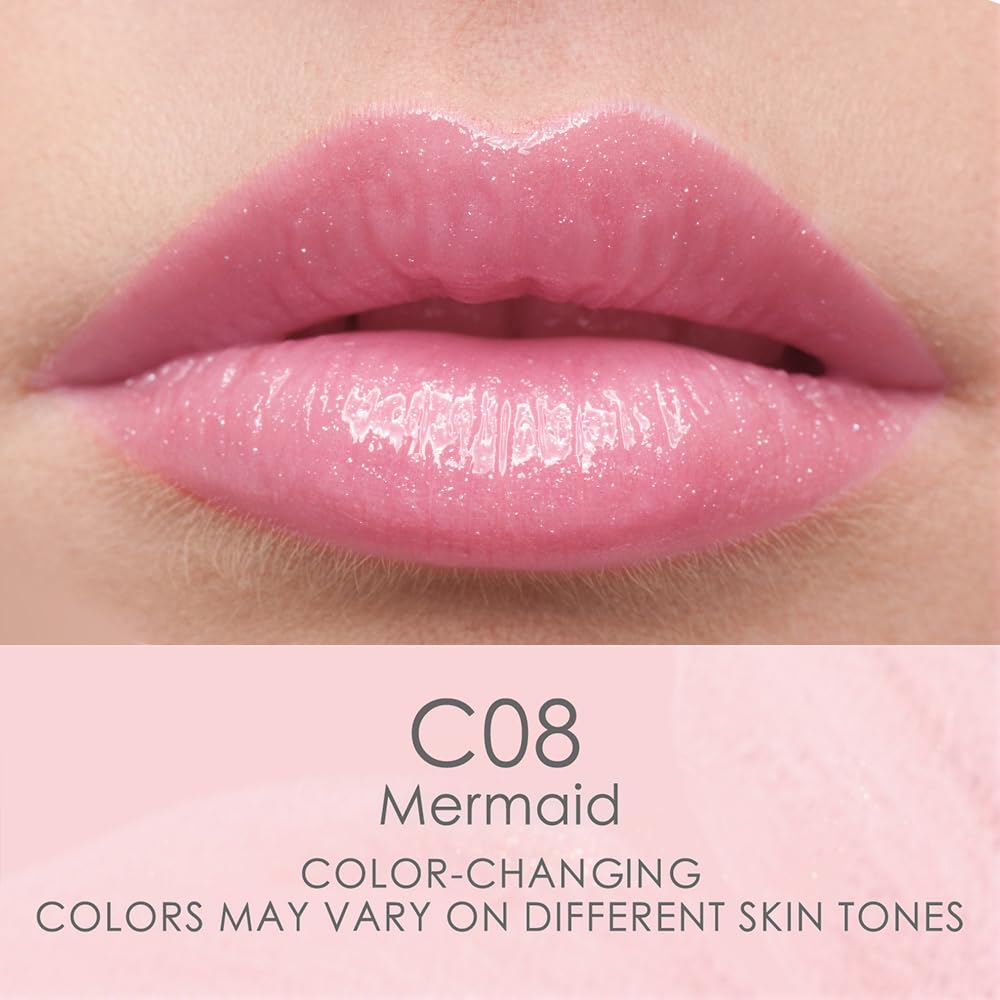 Catkin Lip Balm Color Change on lips provides pink glow and subtle shimmer