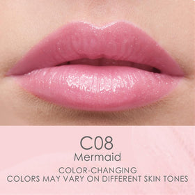 Catkin Lip Balm Color Change on lips provides pink glow and subtle shimmer