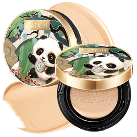 Catkin Panda Land cushion cap shows panda carving with buildable coverage.