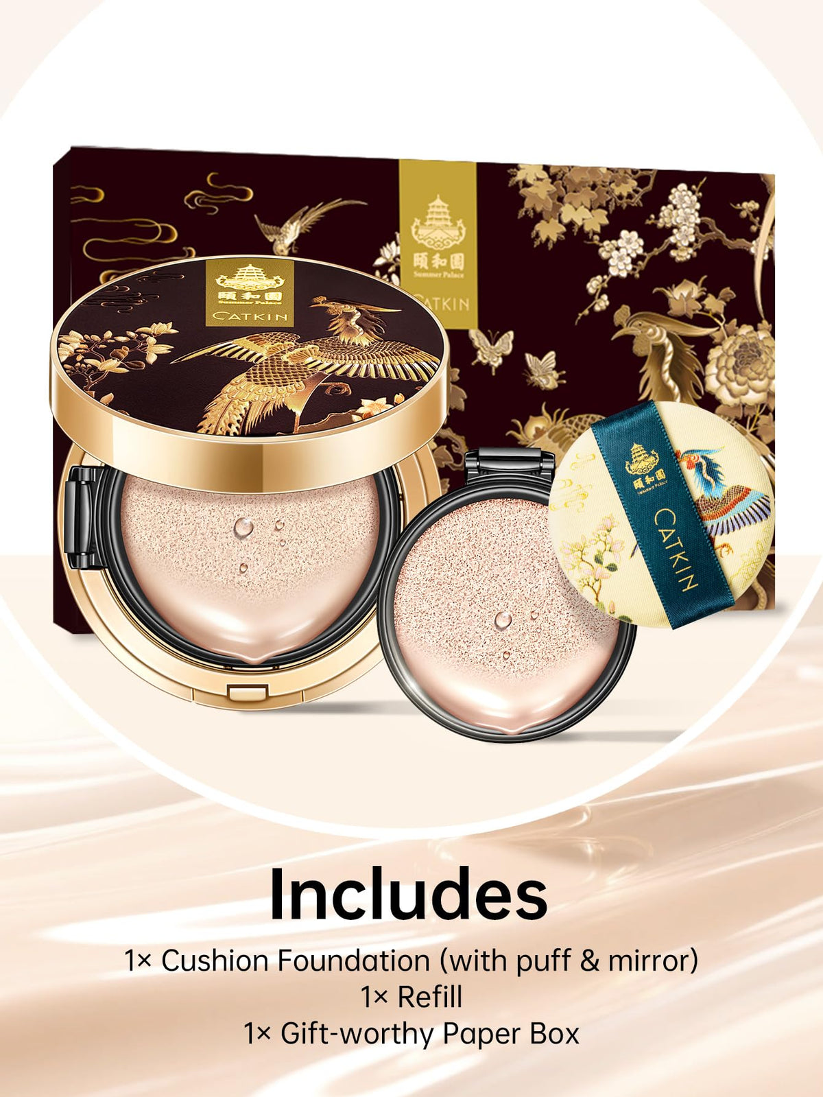 Catkin Phoenix Cushion Natural Base Makeup emphasizes breathable, lightweight wear