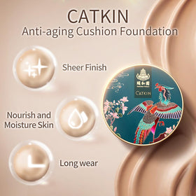 Catkin Phoenix Cushion phoenix-pattern packaging close-up, premium design for gifting.