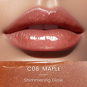Catkin balm gliding onto lips for smooth color payoff.