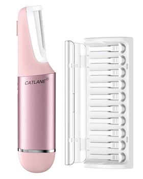 CATLANE Dermaplane razor for women face performing gentle exfoliation and peach fuzz removal.