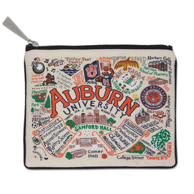 Catstudio Auburn University zipper pouch front view, compact travel-ready design for on-the-go organization.