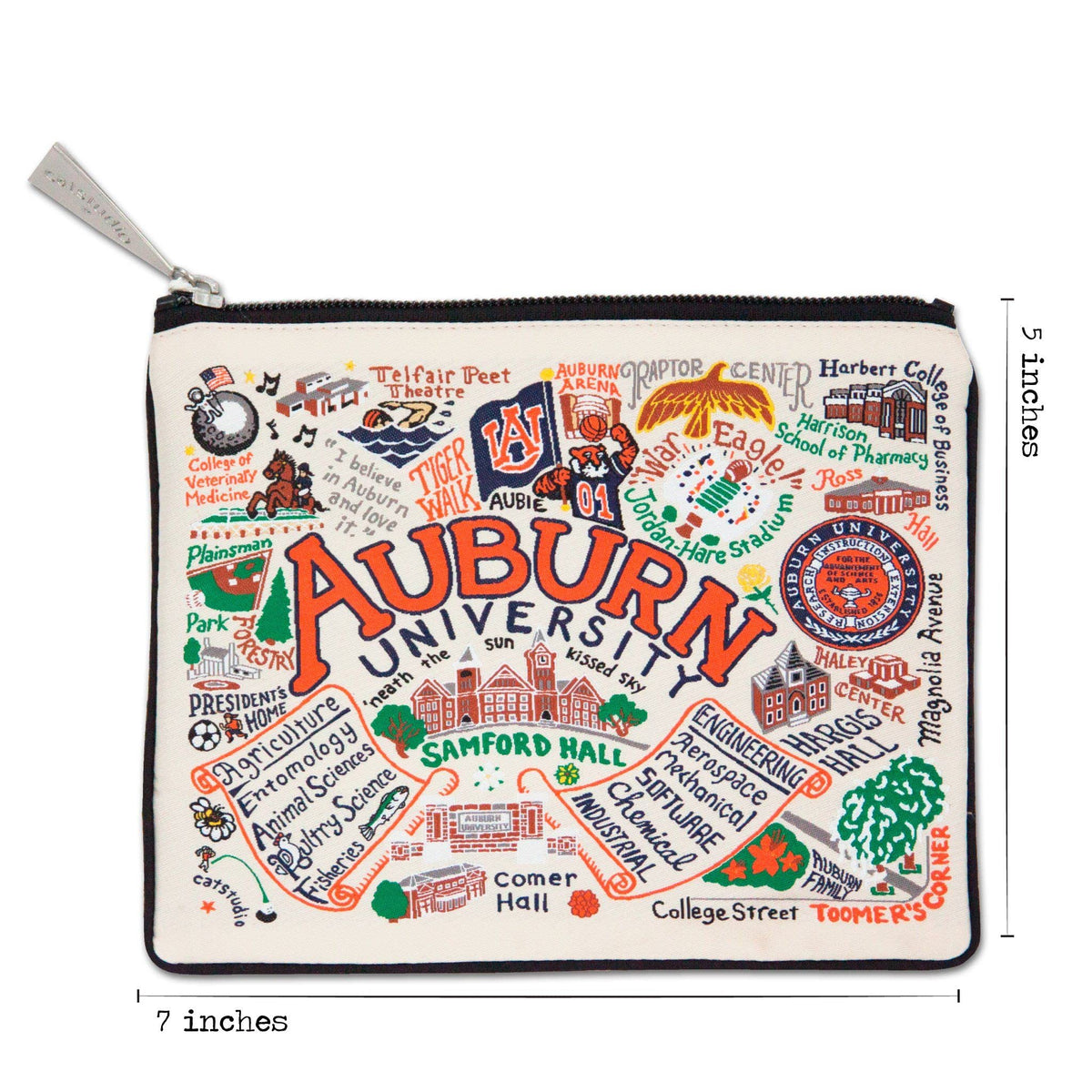 Catstudio Auburn University zipper pouch gift-ready, perfect for Auburn fans and graduates.