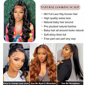 catti body wave wig high ponytail capability for versatile styling