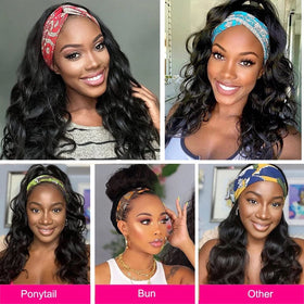 Catti headband wig adjustable straps for better sizing.
