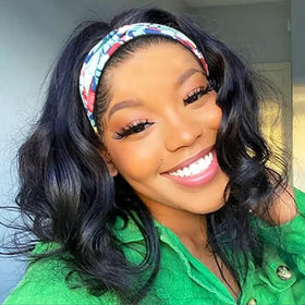 Catti headband wig front view shows natural hairline for easy daily styling.