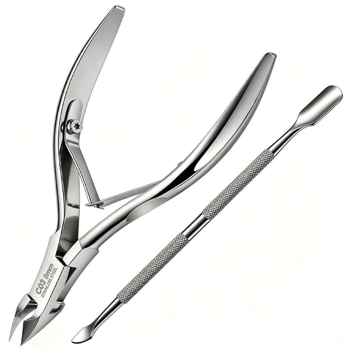 Cattio cuticle trimmer front view with ergonomic grip for precise grooming.