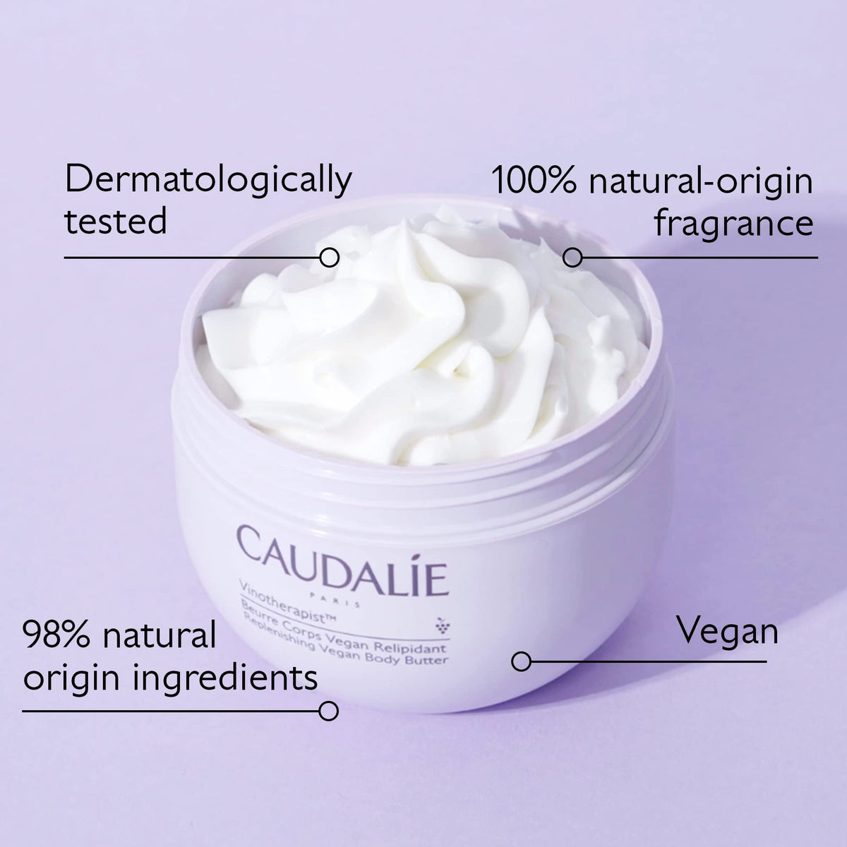 Caudalie Vinotherapist Body Butter being massaged during a morning routine.