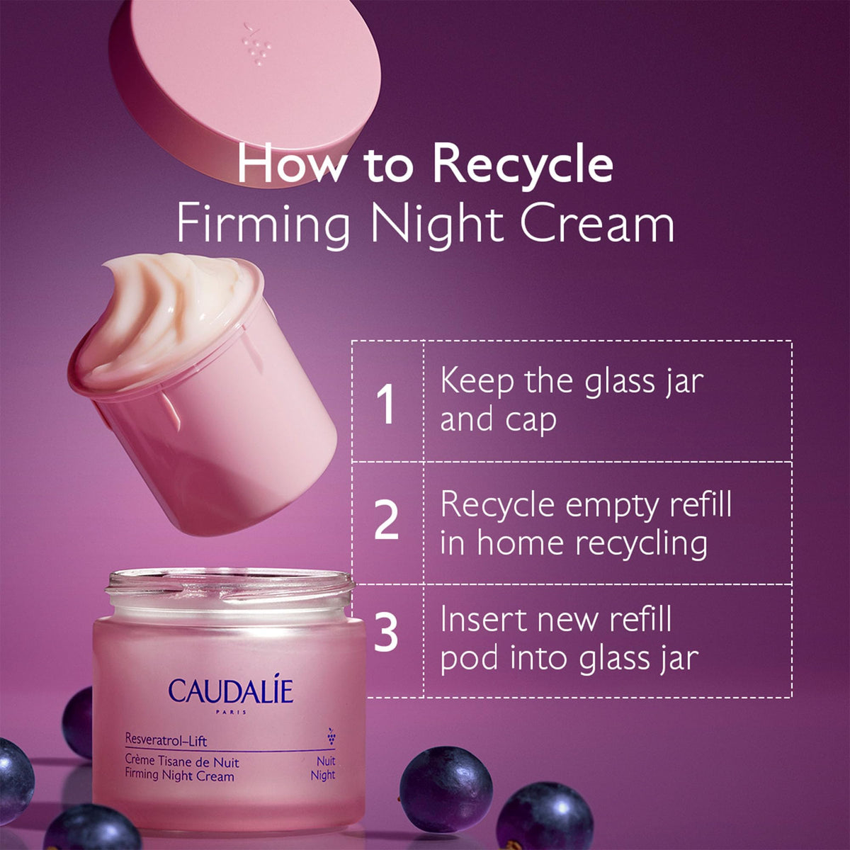 Close-up of applying the night cream during a nighttime routine