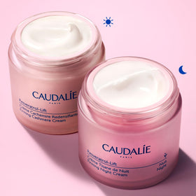 Neck and décolleté area cared for with Caudalie Resveratrol-Lift