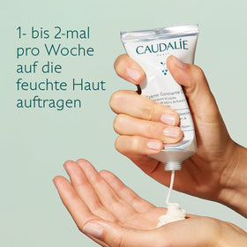 Caudalie Vinoclean buffing cream with cleanser shown for combined cleansing.