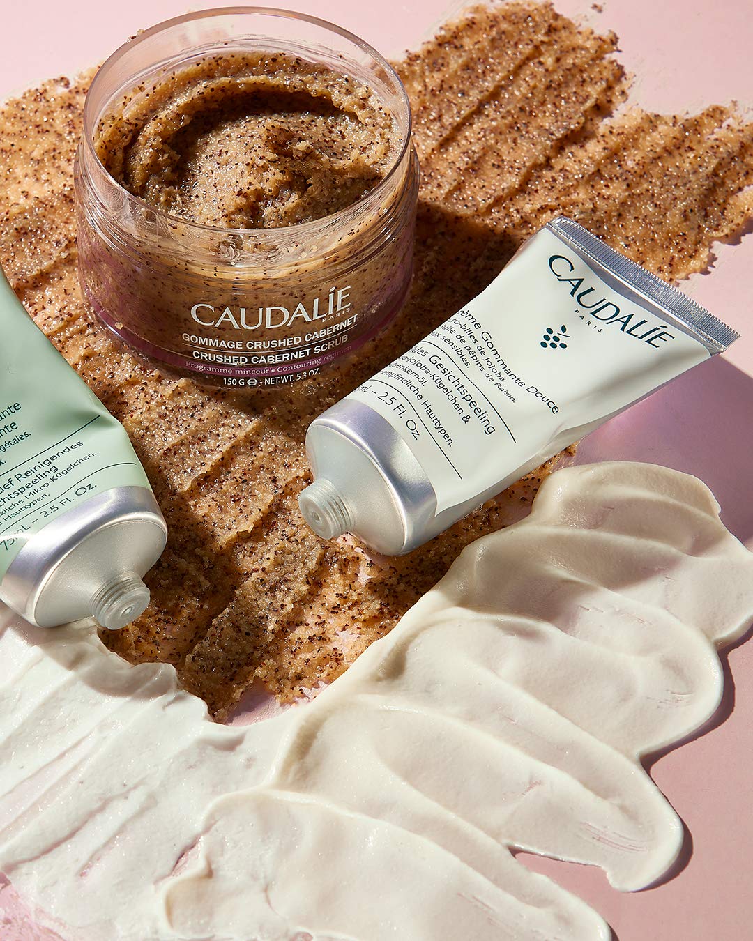 Caudalie Vinoclean Deep Cleansing Exfoliator packaging travel-friendly tube for on-the-go cleansing