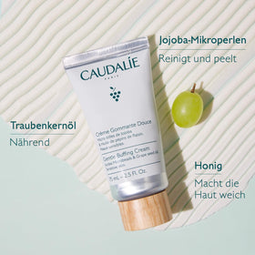 Caudalie Vinoclean grape seed oil bottle highlights natural nourishment.