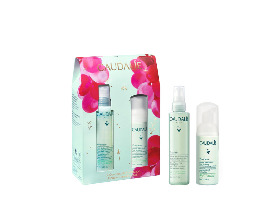 Caudalie Vinoclean Makeup Removing Cleansing Oil bottle melts makeup and hydrates skin.