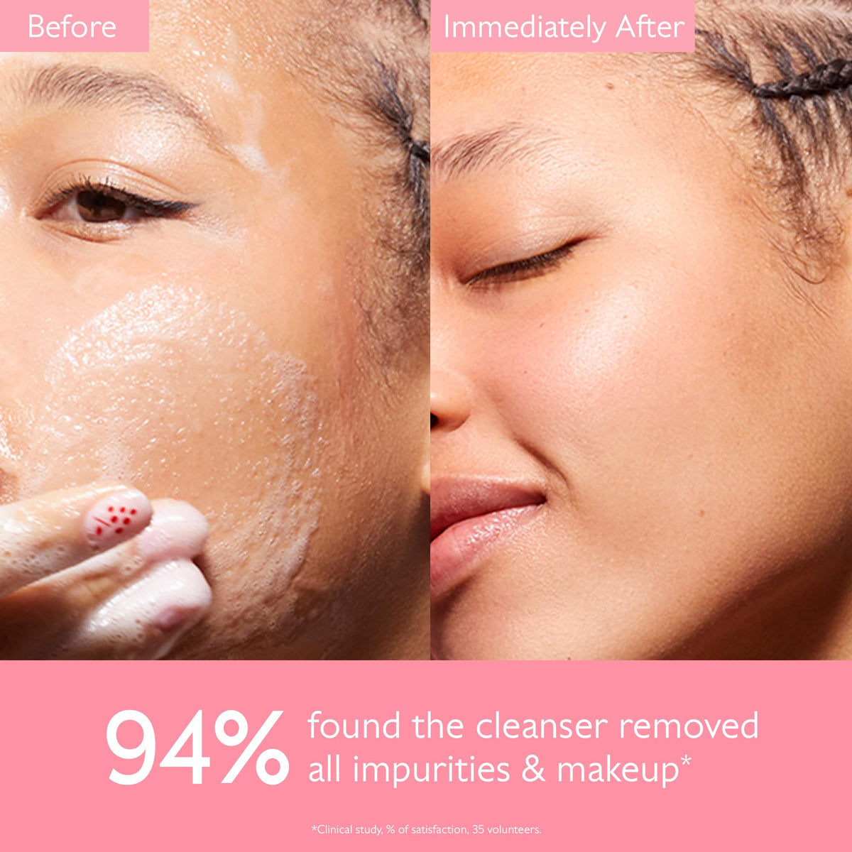 Caudalie VinoHydra foam lather indicating gentle daily cleansing for sensitive skin