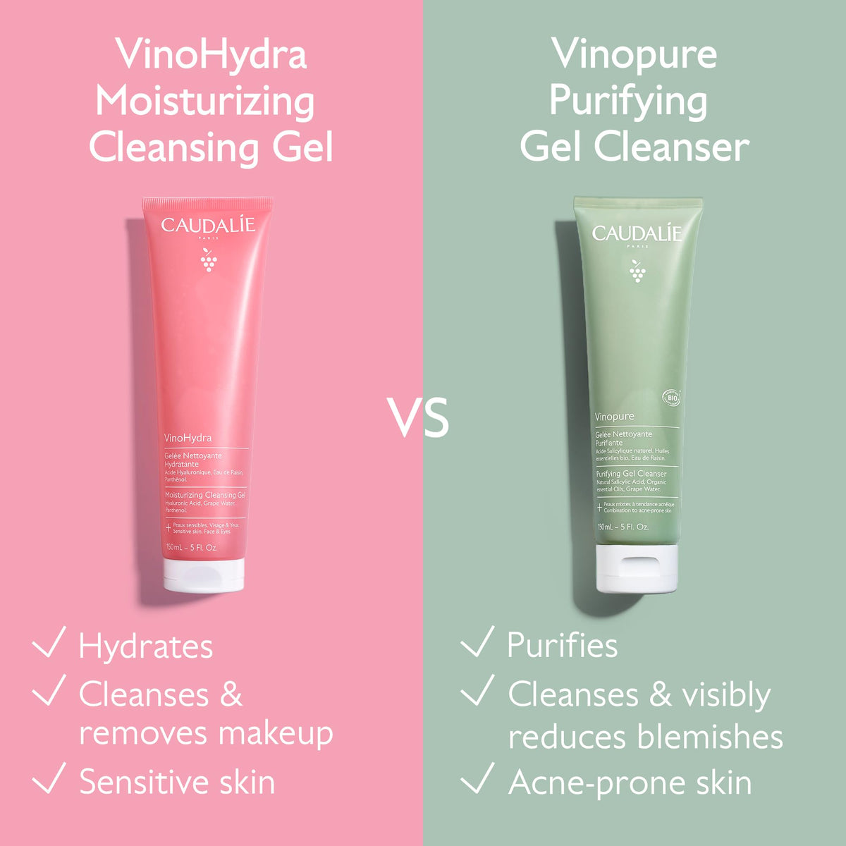 Caudalie VinoHydra panthenol and prebiotics aiding skin barrier comfort