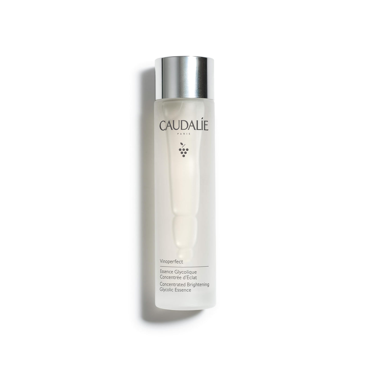 Caudalie Vinoperfect Brightening Essence bottle shown as a first-step treatment for radiant skin.