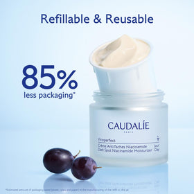 Caudalie Vinoperfect bottle shows glow after use.