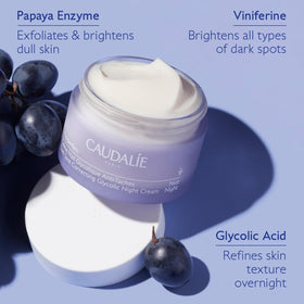 Caudalie Vinoperfect night cream ingredients vine sap viniferine highlight brightening action