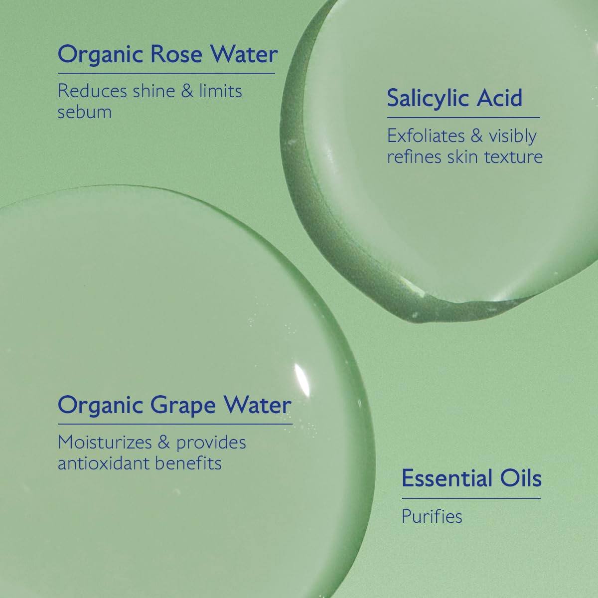 Caudalie Vinopure toner ingredients rose water and grape water hydrate.