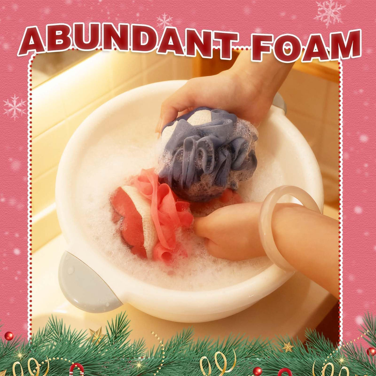 Cayivran ergonomic 3-9-inch loofah fits comfortably in hand.