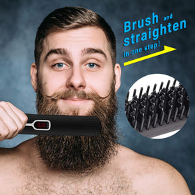 Cayzor Beard Straightener Comb heat coating close-up showing even ceramic heating