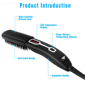 Cayzor Beard Straightener Comb silicone coat attachment protects skin during use