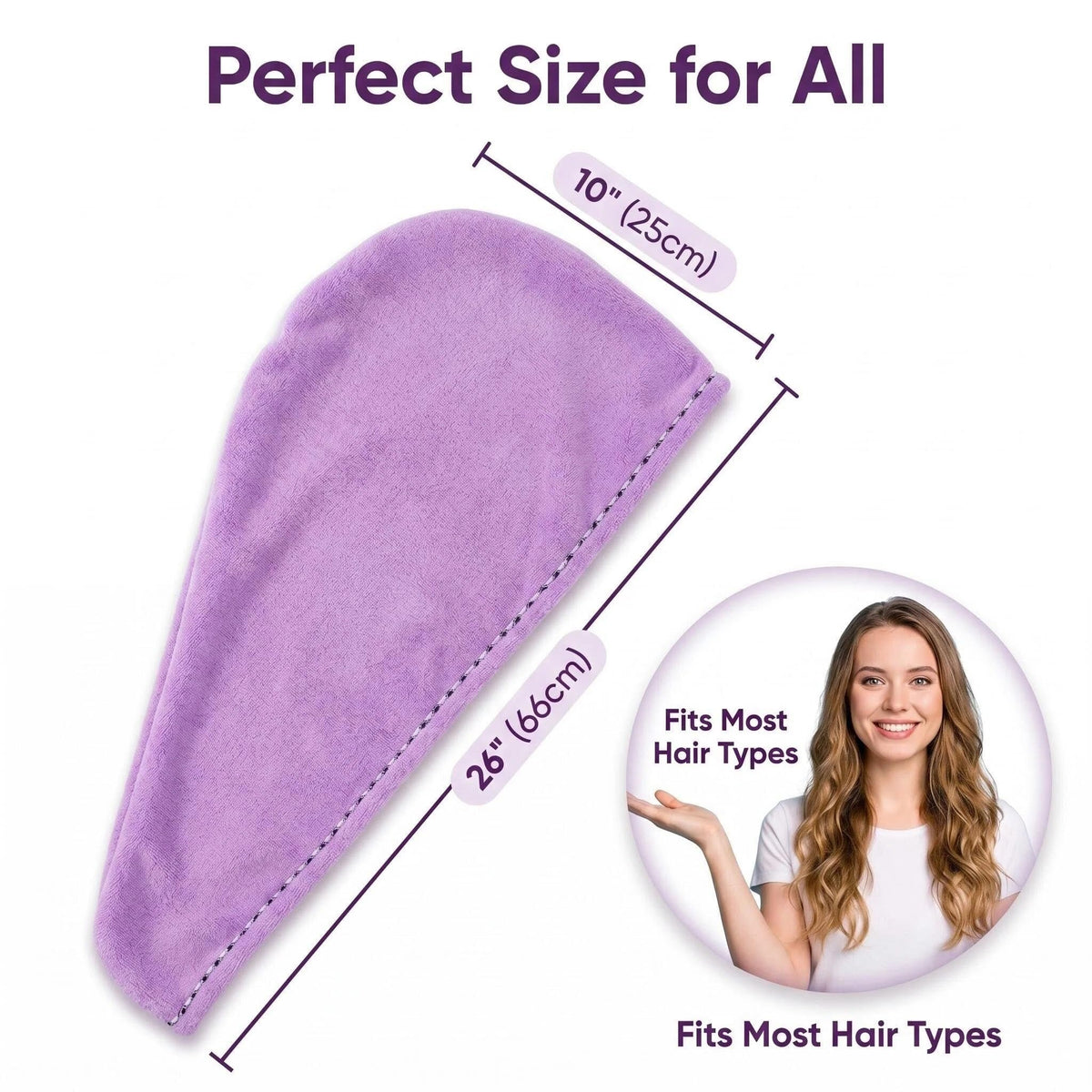 CC CAIHONG microfiber hair towel button close-up highlighting secure wrap feature