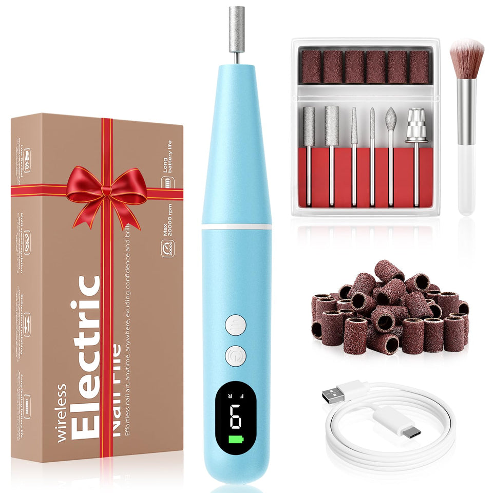 Ccigedy electric nail drill kit in compact cordless design for travel and quick manicures.
