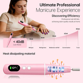 Lightweight 0.37 lb design fits in bags for on-the-go manicures