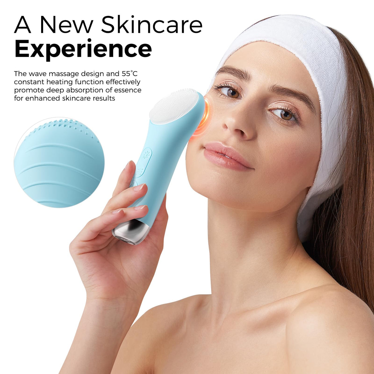 Ccigedy Face Scrubber USB-C charging ensures quick, cordless power.