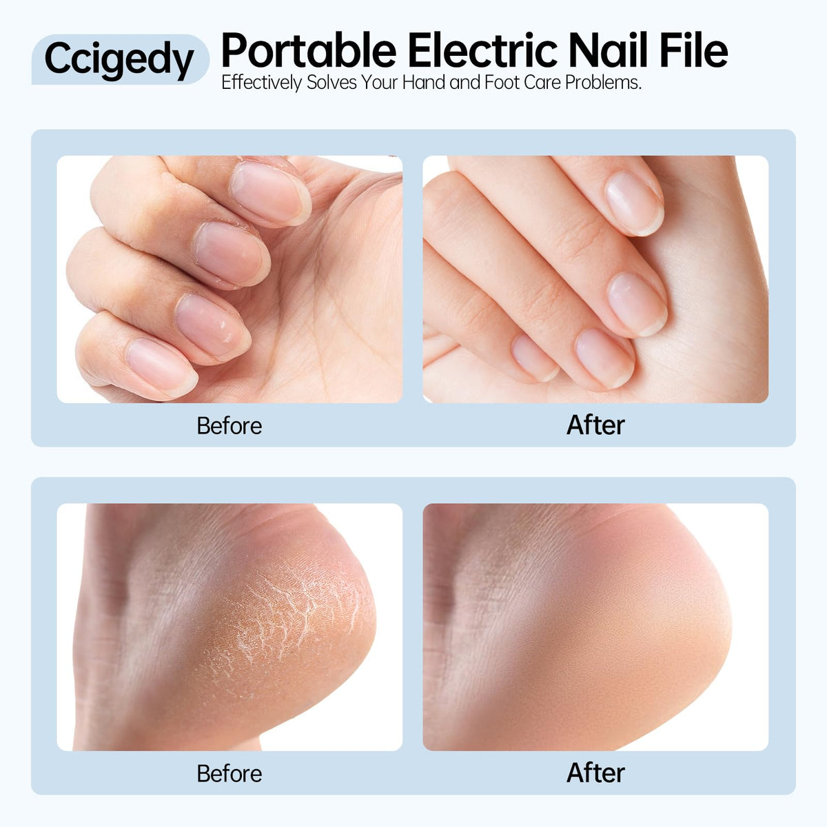 Ccigedy lightweight design suitable for travel and on-the-go manicures.