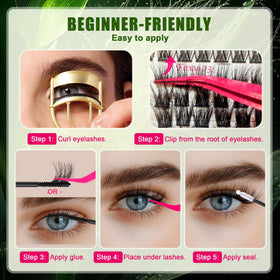 CCODDY beginner-friendly lash clusters ideal for at-home DIY application