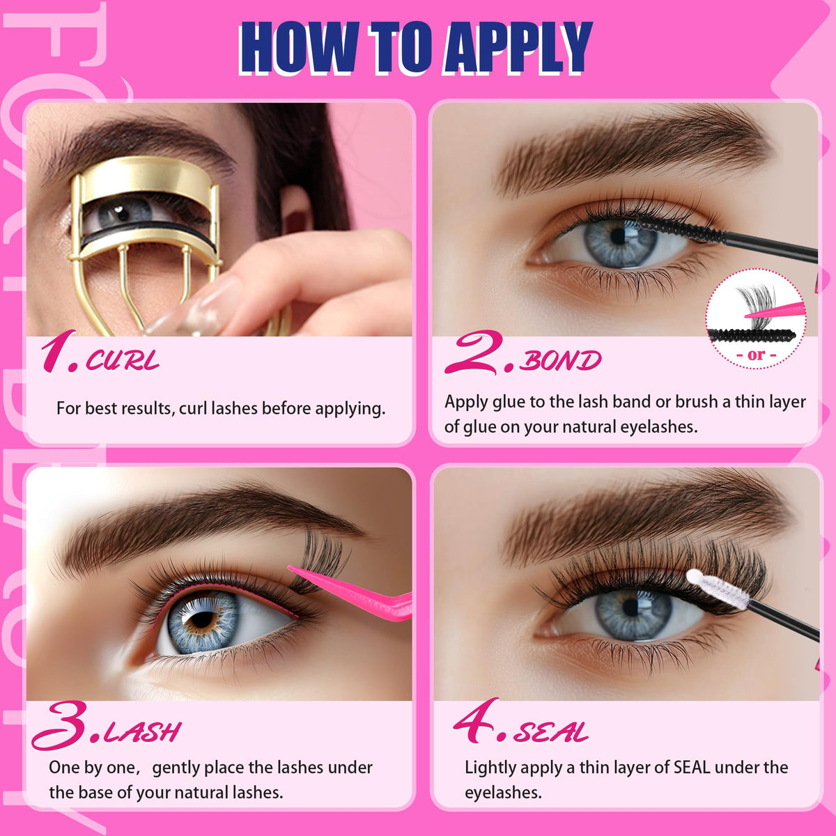 CCODDY Lash Clusters Kit ergonomic tweezers for precise application