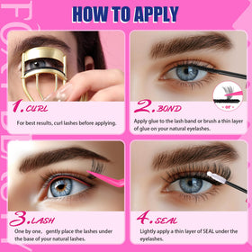 CCODDY Lash Clusters Kit ergonomic tweezers for precise application