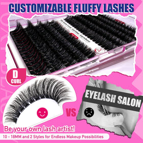 CCODDY Lash Clusters Kit inner natural and outer dramatic look explained