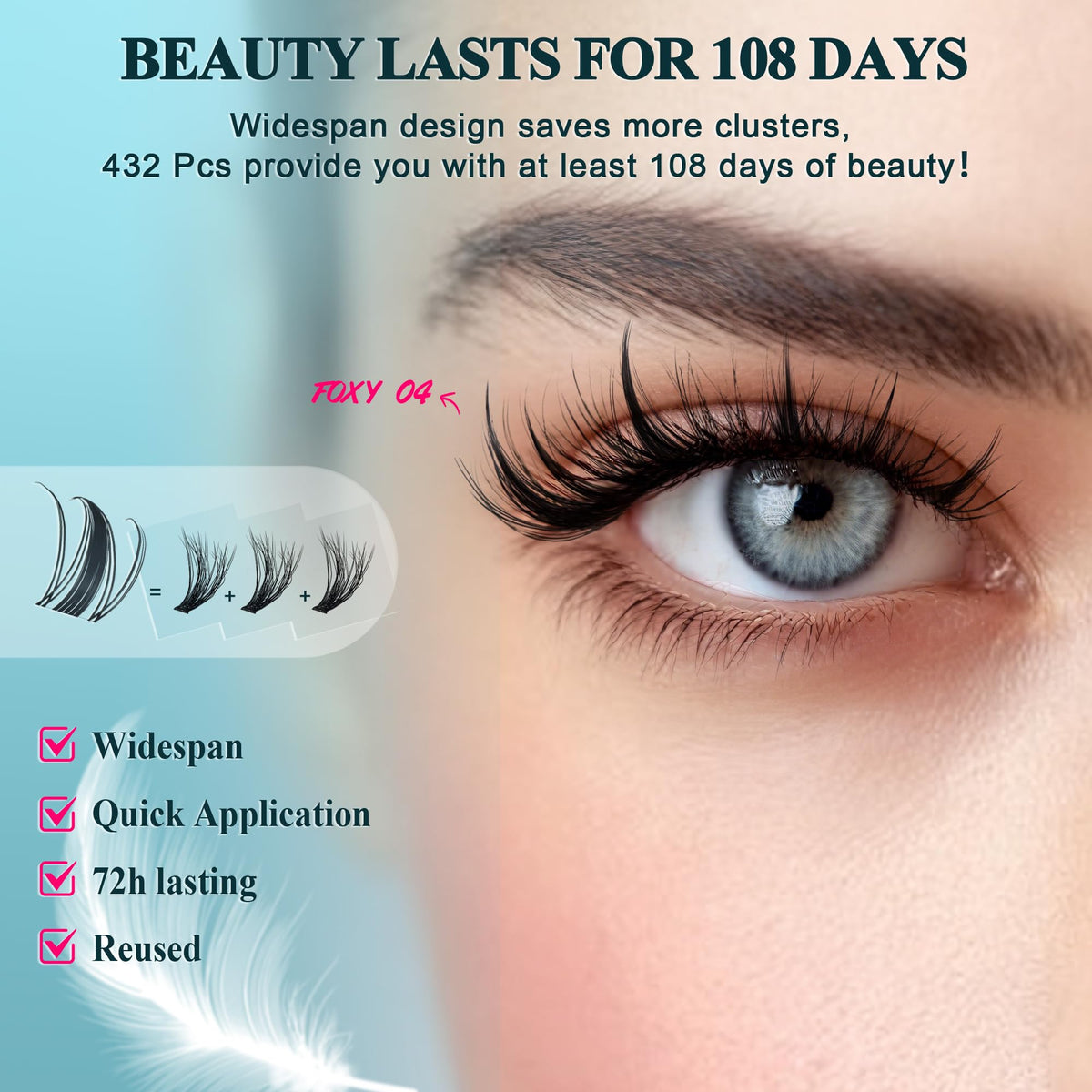 CCODDY Vasa Muse 360 pcs wide-band lash book for extended wear and easy reuse