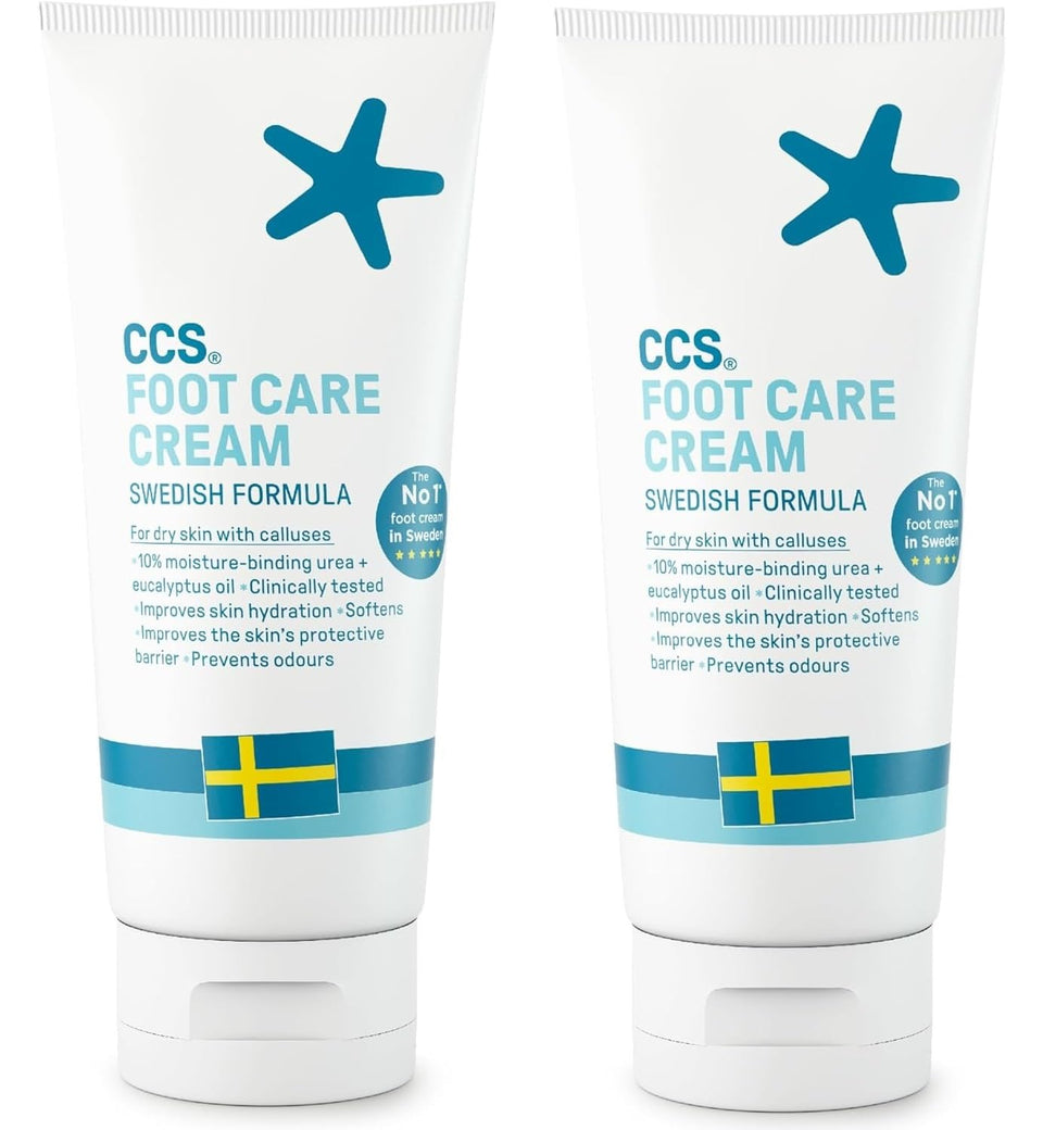 CCS Foot Care Cream tube 175ml; creamy formula supports dry skin