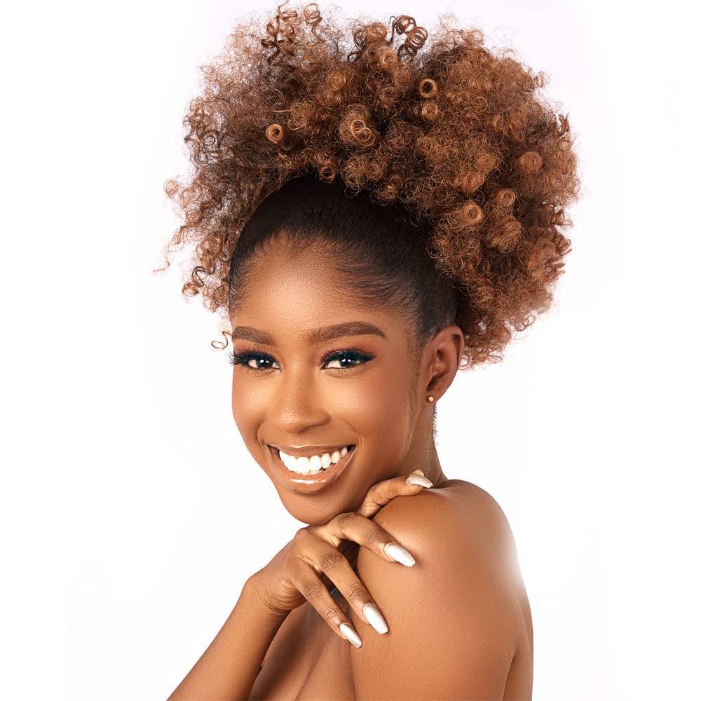 CECINILL Afro Puff drawstring ponytail extension for voluminous, natural-looking updo.