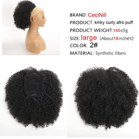 CECiNILL kinky curly Afro bun closeup emphasizing natural texture.