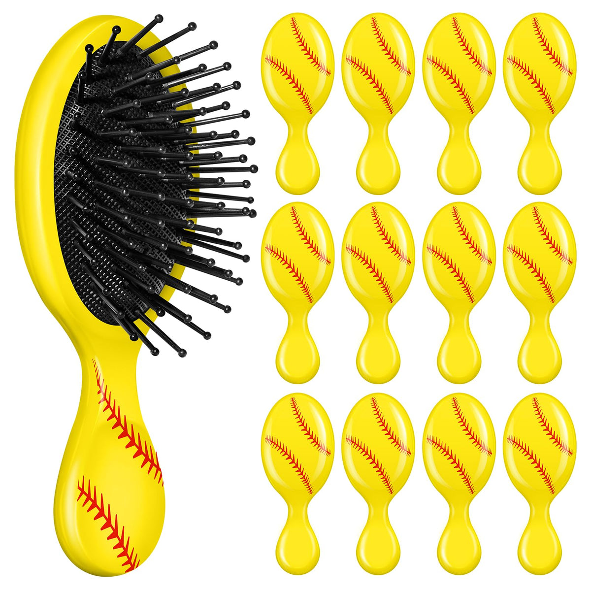 Cecnamt softball mini detangler brush set for quick styling on the go.
