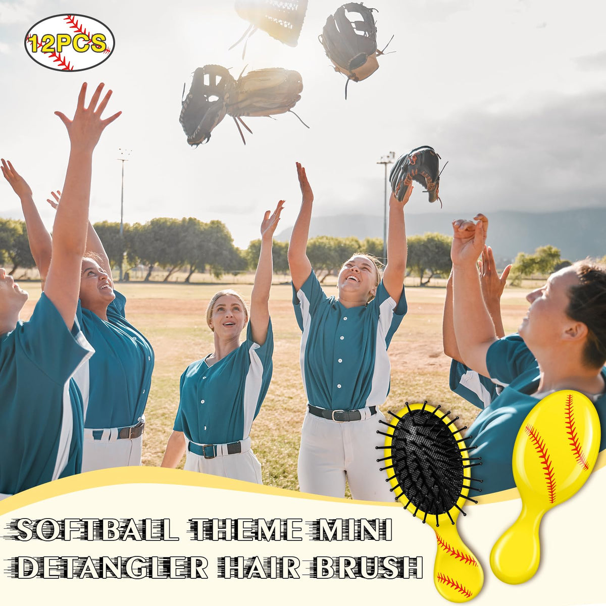 Cecnamt sporty softball design brush for players and coaches.