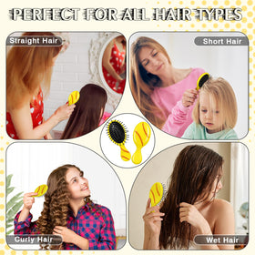 Cecnamt travel size hair brush fits in bags for easy touch ups.